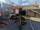 A fuoco un box a Oleggio