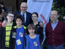 Nella foto: Novara u12 col presidente federale Maggi