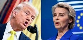 Ue, possibile incontro von der Leyen-Trump sabato a Roma