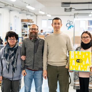 Nella foto, da sinistra: Rossana Serra, Matteo Miglio, Andrea Pucci (di Alt) e Monica Genini