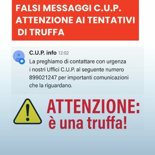 Allarme truffe via Sms: falsi messaggi a nome del Cup