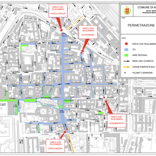 Nuova Ztl  a Novara: dal 1° febbraio regole più rigide e centro più pedonale