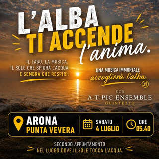 Musica e meraviglia al risveglio del lago: il 4 luglio a Punta Vevera Tra Lions, Kiwanis ecc... te li racocmando.....appuntamento con l'alba