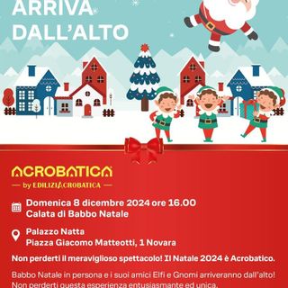 Babbo Natale acrobatico arriva dal cielo