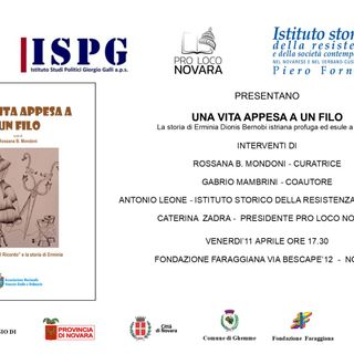 “Una vita appesa a un filo”: a Novara la presentazione del libro alla Fondazione Faraggiana