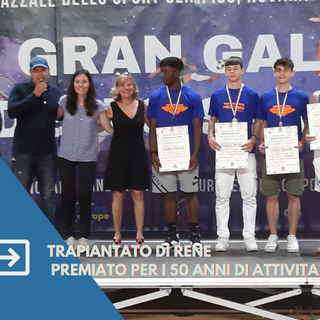 Trapiantato di rene 18 anni fa e’ stato premiato dal Comune per i 50 anni di attivita’ sportiva