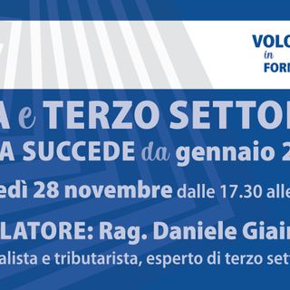 Nuove regole Iva per il terzo settore: corso online il 28 novembre