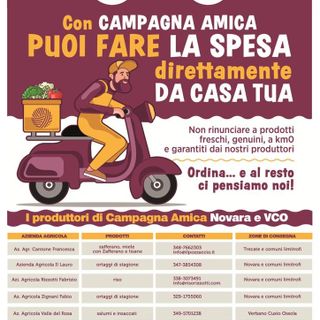 Emergenza coronavirus: prodotti di Campagna Amica a domicilio