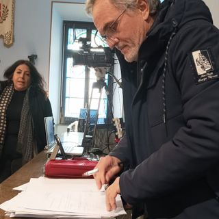 Nella foto: Massimo Giubertoni a Palazzo Cabrino