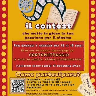 &quot;Ciak, Azione!&quot;: al via il nuovo contest per giovani cineasti del Sistema Bibliotecario BANT