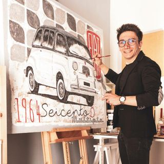 Stefano Berardino: un artista dei motori alla festa delle auto storiche di Revigliasco
