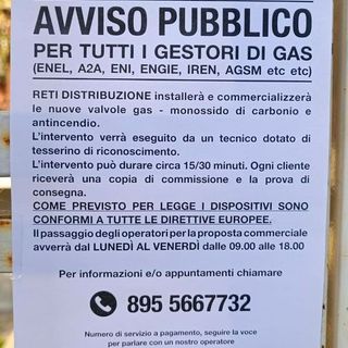 Cartelli falsi sulla commercializzazione di valvole gas