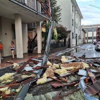 A Trecate si contano i danni dopo la tempesta