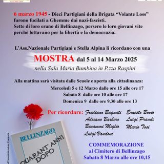 "Ottant’anni dopo.." mostra per l’80° anniversario dell’Eccidio di Ghemme