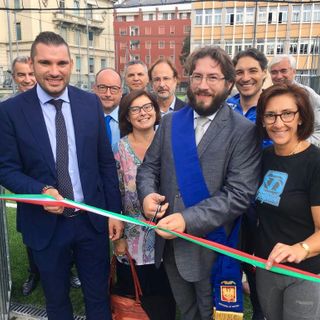 Inagurato il nuovo campetto da calcio per le scuole &quot;Nervi&quot;, &quot;Mossotti&quot;, &quot;Omar&quot;, &quot;Casorati&quot; e &quot;Carlo Alberto&quot;