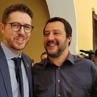 L'onorevole Molteni a Novara per la campagna elettorale leghista