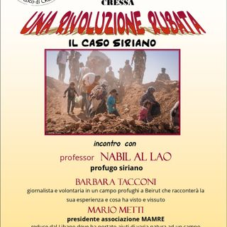 “Una rivoluzione rubata. Il caso siriano”: incontro il 12 ottobre a Cressa