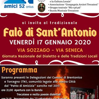 Trecate, tradizionale falò di Sant'Antonio il 17 gennaio