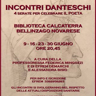 Dal 9 giugno alla biblioteca di Bellinzago sarà celebratoDante
