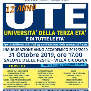 UTE: iscrizioni all'anno accademico 2019/20