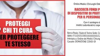 Raccolta fondi dell'Ordine dei Medici per garantire le protezioni al personale sanitario