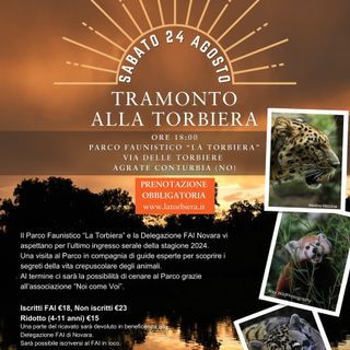 Un magico tramonto al parco faunistico “La Torbiera” insieme alla delegazione fai di Novara