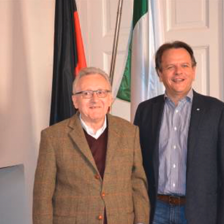 Nella foto, il vicesindaco Zanetta con Jurgen Hild
