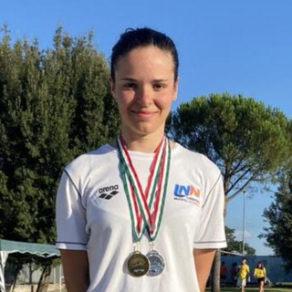 Giorgia Crepaldi (Libertas Novara) medaglia d'argento e di bronzo agli italiani di nuoto