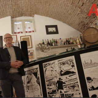 Luigi Piccatto in occasione di una delle mostre dedicate al &quot;suo&quot; Dylan Dog