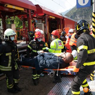Maxi esercitazione nel tunnel del Sempione FOTO E VIDEO