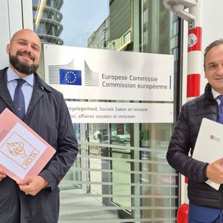 L'assessore Marrone e il presidente Cirio a Bruxelles L'assessore Marrone e il presidente Cirio a Bruxelles