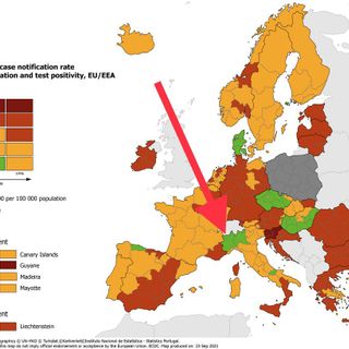 Il Piemonte tra le poche regioni verdi nella mappa europea