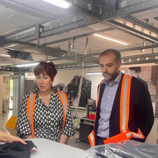 Il sindaco Binatti e il Questore di Novara in visita al polo logistico di Kering