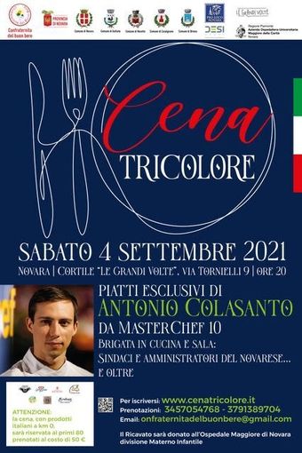 Aperte le prenotazioni per la Cena Tricolore