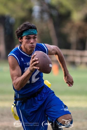 Dario Di Girolamo protagonista nella finale degli Europei di Flag Football U17 Dario Di Girolamo protagonista nella finale degli Europei di Flag Football U17