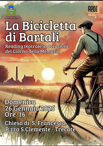 "La bicicletta di Bartali": interpretazione teatrale a Trecate per il Giorno della memoria