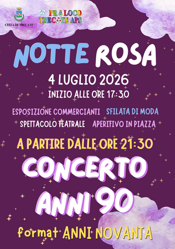 Trecate, Notte Rosa 2026: convocata la riunione online per l'assegnazione dei posti OSAP Trecate, Notte Rosa 2026: convocata la riunione online per l'assegnazione dei posti OSAP