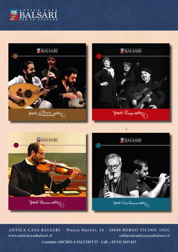 Ripartiranno il 21 maggio gli eventi nei giardini dell’Antica Casa Balsari Ripartiranno il 21 maggio gli eventi nei giardini dell’Antica Casa Balsari