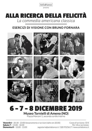 Torna l’atteso appuntamento con il critico cinematografico Bruno Fornara. Quest'anno il tema del corso sarà la commedia americana classica