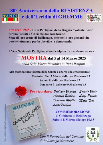 "Ottant’anni dopo.." mostra per l’80° anniversario dell’Eccidio di Ghemme