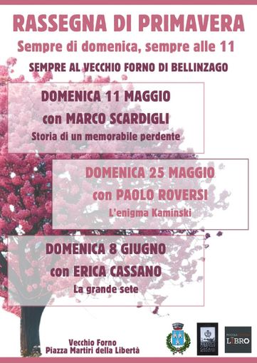 A Bellinzago Novarese una “Rassegna di Primavera” tra libri e autori