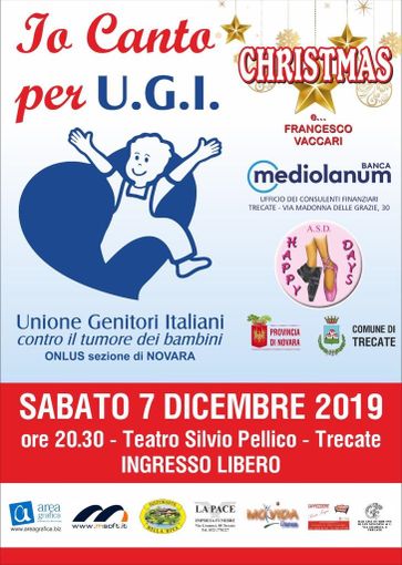 Trecate: il 7 dicembre &quot;Io canto per U.G.I. Christmas e…Francesco Vaccari&quot;