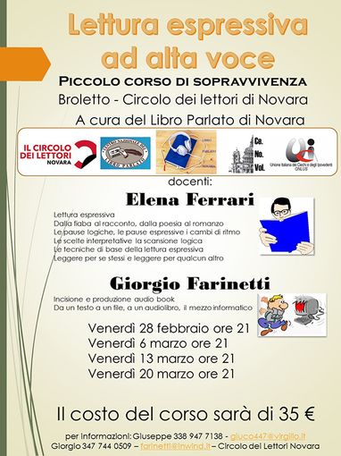 “Ad alta voce”, corso di lettura espressiva a favore dei ciechi e ipovedenti