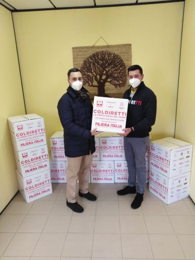 Coldiretti ha consegnato 450 kg di cibo allo Spazio Tav – Servizi Sociali