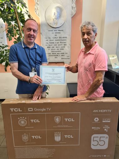 Donati nuovi televisori alla casa di riposo di Borgomanero Donati nuovi televisori alla casa di riposo di Borgomanero