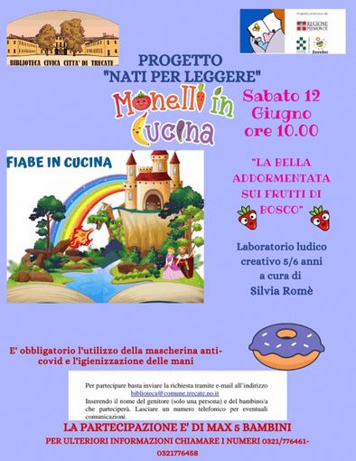 Sabato 12 alla biblioteca di Trecate “Monelli in cucina – La bella addormentata sui frutti di bosco”
