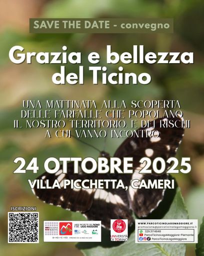 “Grazia e bellezza del Ticino”: convegno dedicato alle farfalle