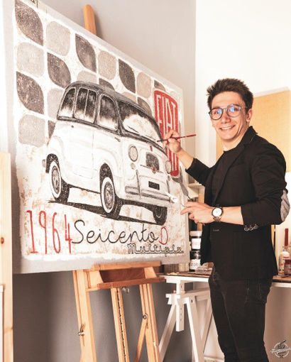 Stefano Berardino: un artista dei motori alla festa delle auto storiche di Revigliasco