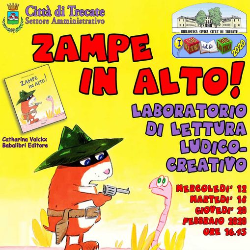 “Zampe in alto!”, laboratorio ludico - creativo in Biblioteca a Trecate