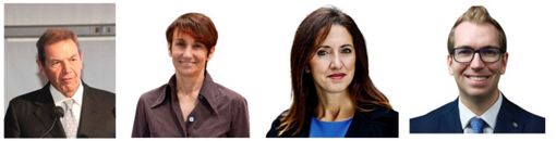 Nella foto da sinistra: Gianni Filippa, Lara Ponti, Mariarosa Taddeo e stefano La Rovere Nella foto da sinistra: Gianni Filippa, Lara Ponti, Mariarosa Taddeo e stefano La Rovere